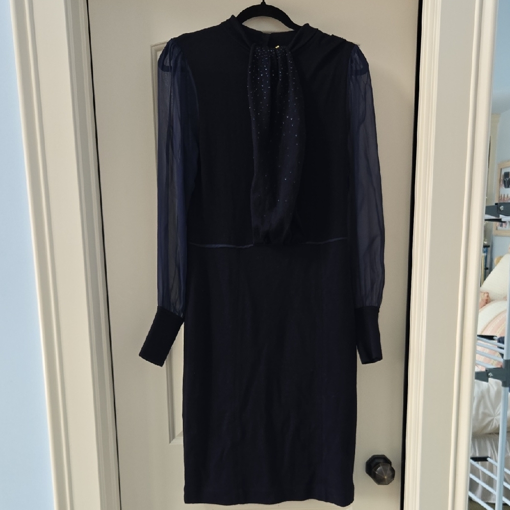 Tory Burch Navy Long-Sleeve Dress